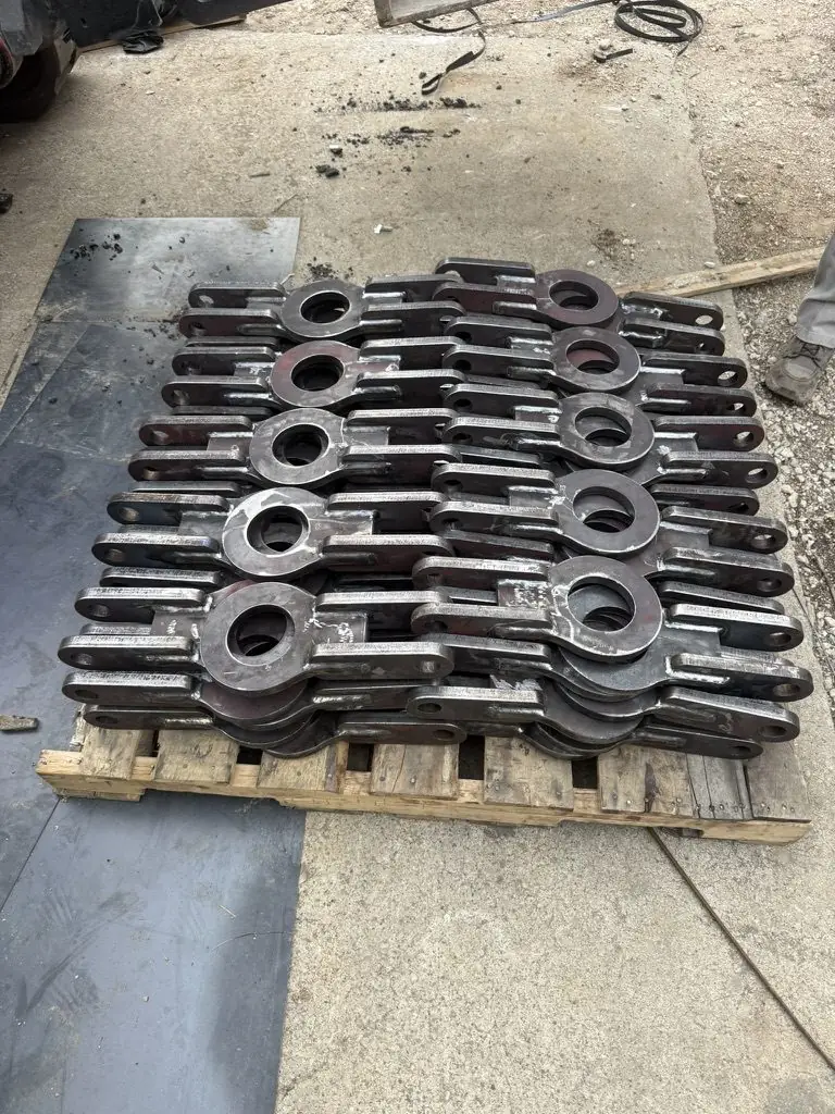 Pallet of welded steel lifting lugs