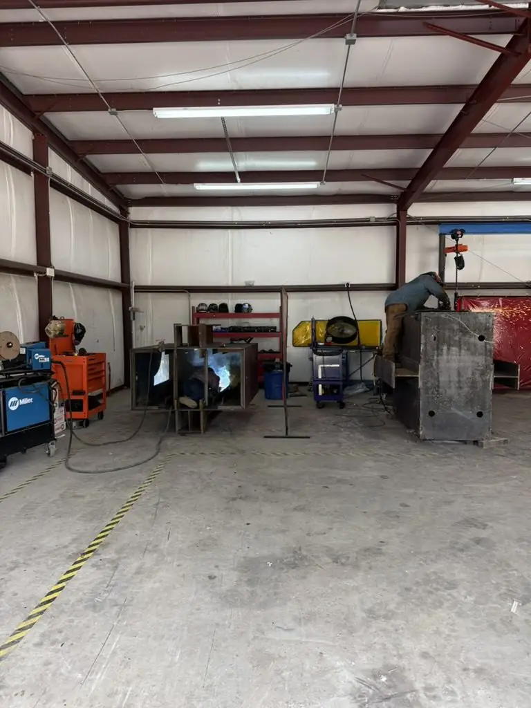Inside the TG Welding shop bay