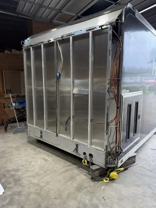 Enclosed trailer wall rebuild in the shop
